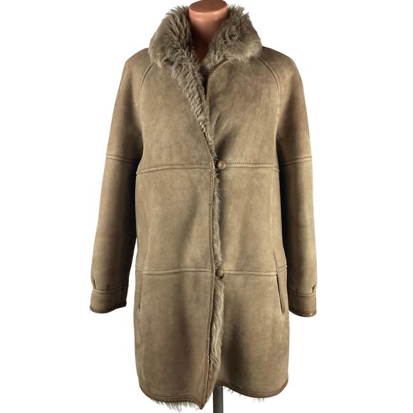 Genuine Shearling Sheepskin Penny Lane Ranch Coat 48/38 M-L - Picture 2 of 12